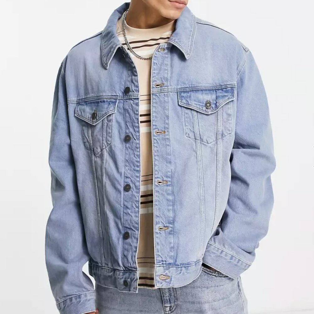 ASOS DESIGN classic denim jacket in vintage mid wash Size XS
